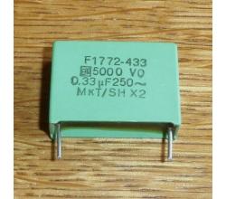 X2- Kondensator 0,33 uF 250 V AC MKT ( F 1772 - 433 )
